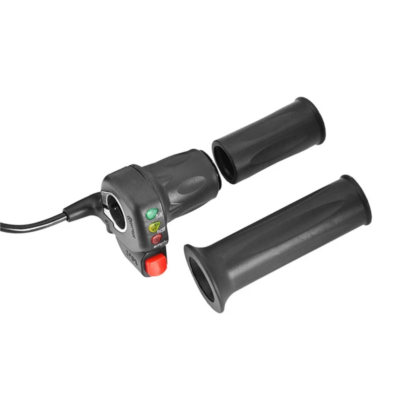 Lot de 2 poignées d'accélérateur 36 V/48 V avec indicateur de batterie pour vélo électrique