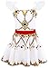 AmzBarley Robe de Félicie Ballerine Fille Enfant Déguisement Robes Danse Ballet Costume Fête Cosplay Halloween Anniversaire Soirée Habiller Cérémonie,5-6 ans,D'or,120
