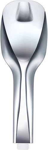 Miniatura 4 de Cabezal de ducha de mano cromado de alta presión, juego de cabezal de limpieza de botón de interruptor con boquilla de manguera de 59 pulgadas,