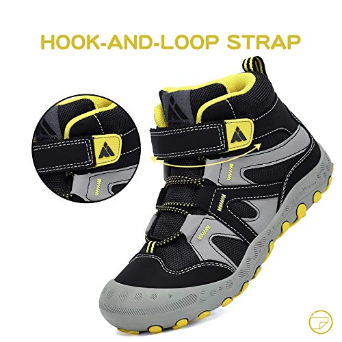 Image of Mishansha Kids Water Resistant Hiking Boots, Boys Girls Anti Collision Anti-Skid Athletic Outdoor Ankle Adventure Trekking Shoes