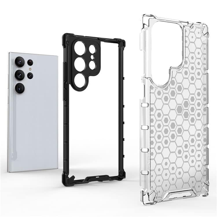 Image of Prime Retail Hard PC Back Case Cover for Samsung Galaxy S22 Ultra Anti Slip Ultra Thin Shockproof Reinforced Corners (Transparent)