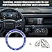 Kewucn Bling Crystal Double Rhinestone Car Engine Start Decoration Ring, Sparkling Push Start Button Sticker, Key Ignition & Knob Ring Decoration, Bling Car Interior Accessory(Dark Blue)