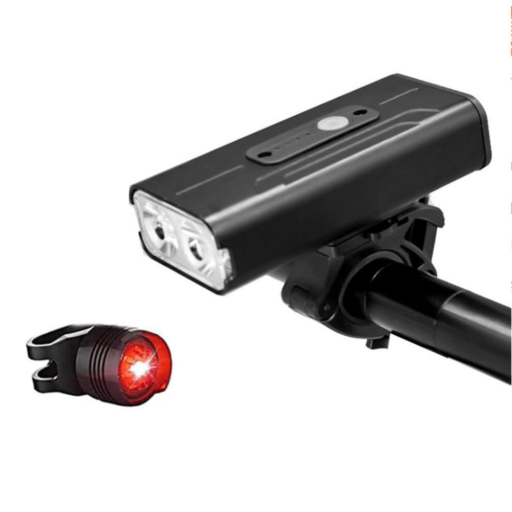 Conjunto De Luces De Bicicleta 2400Mah Potente Luz De Cabeza Súper Brillante 6 Modos Luces De Ciclismo IPX4 Luces Impermeables De Bicicleta De Montaña