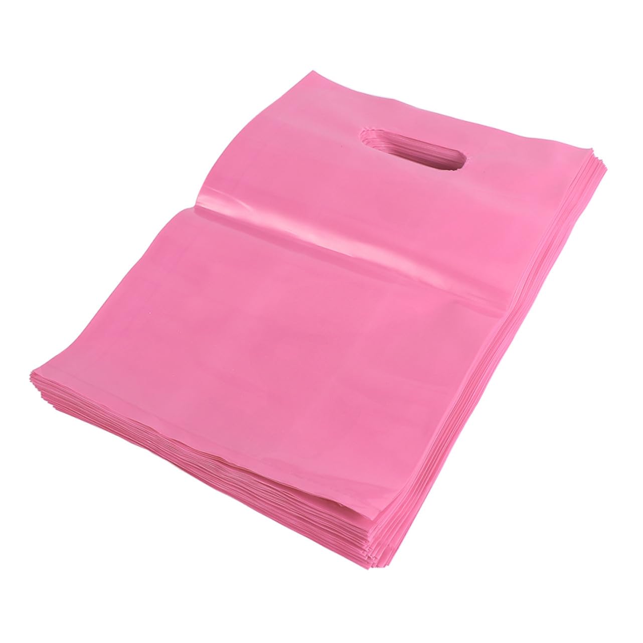 Kunststoff Beutel Flach Rosa 100 Stück Tragbar für Aufbewahrung