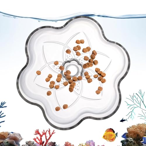 Para la alimentación en acuario, bandeja alimentadora con forma de con para acuarios, recipiente de comida para acuario, para tortuga Betta, Tetra Gambos, agua salada y agua dulce, casa