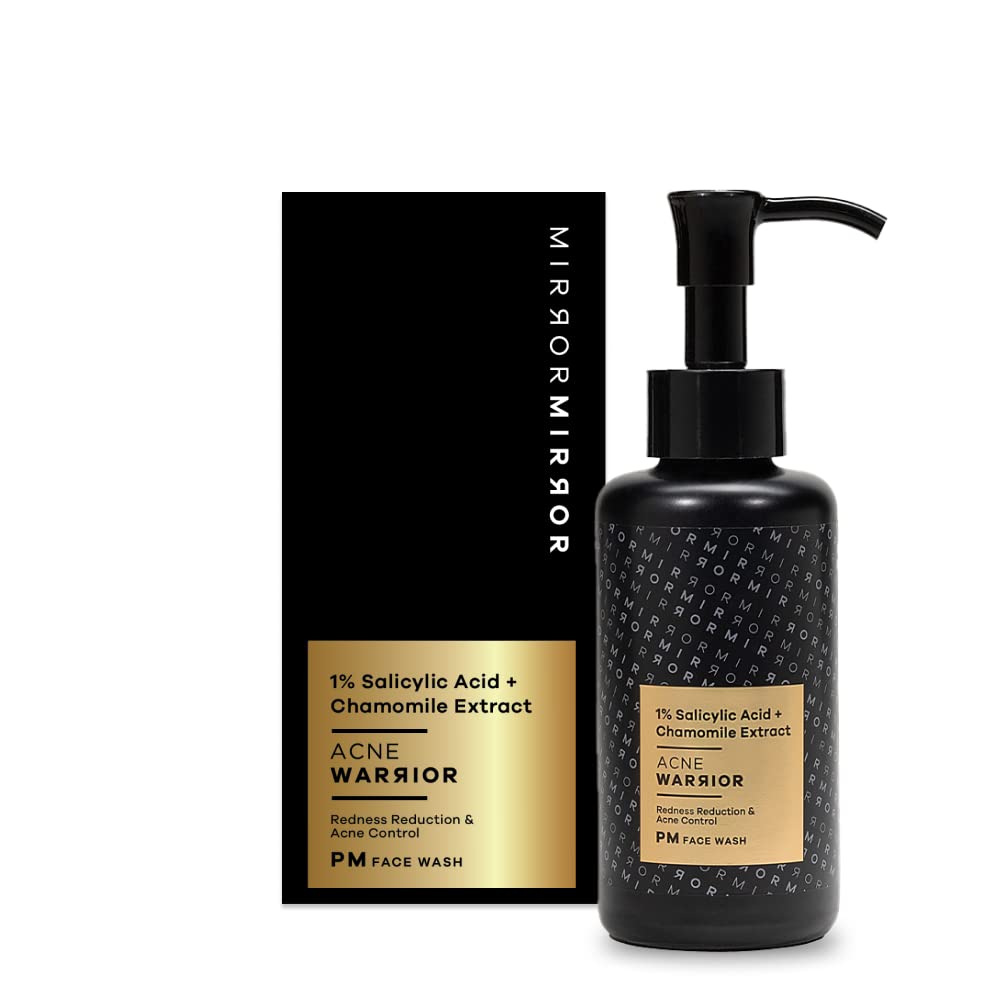 Mirror Mirror Anti-Acne Deep Face Wash Cleanser for Oily Skin | 1% Salicylic Acid | Sulphate Free Cleanser with Chamomile Extracts | Suitable for Acne/Pimple Prone Skin | For Men & Women |100ml