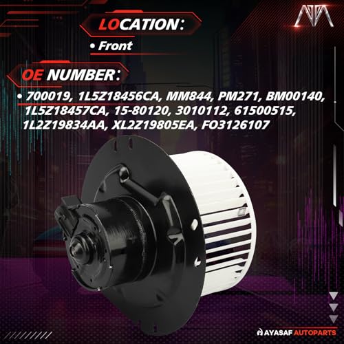 Image of 700019 HVAC Blower Motor Assembly fit for Ford 98-11 Ranger /95-01 Explorer /01-05 Explorer Sport Trac， for Mercury 97-01 Mountaineer