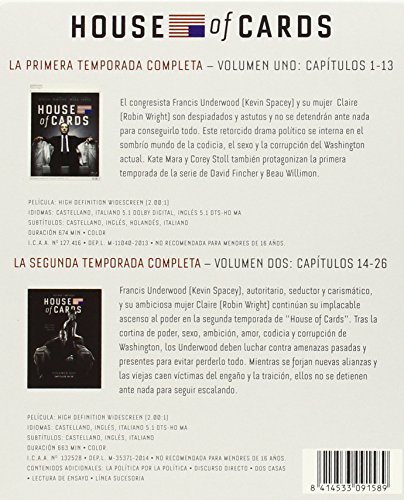 House Of Cards -T1-T2 Bd [Blu-ray]