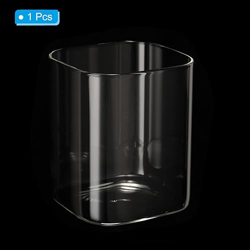 Miniatura 3 de PATIKIL Jarrones cuadrados de vidrio de 6 x 4 pulgadas, florero con forma de cubo, portavelas flotante transparente, centros de mesa para decoración