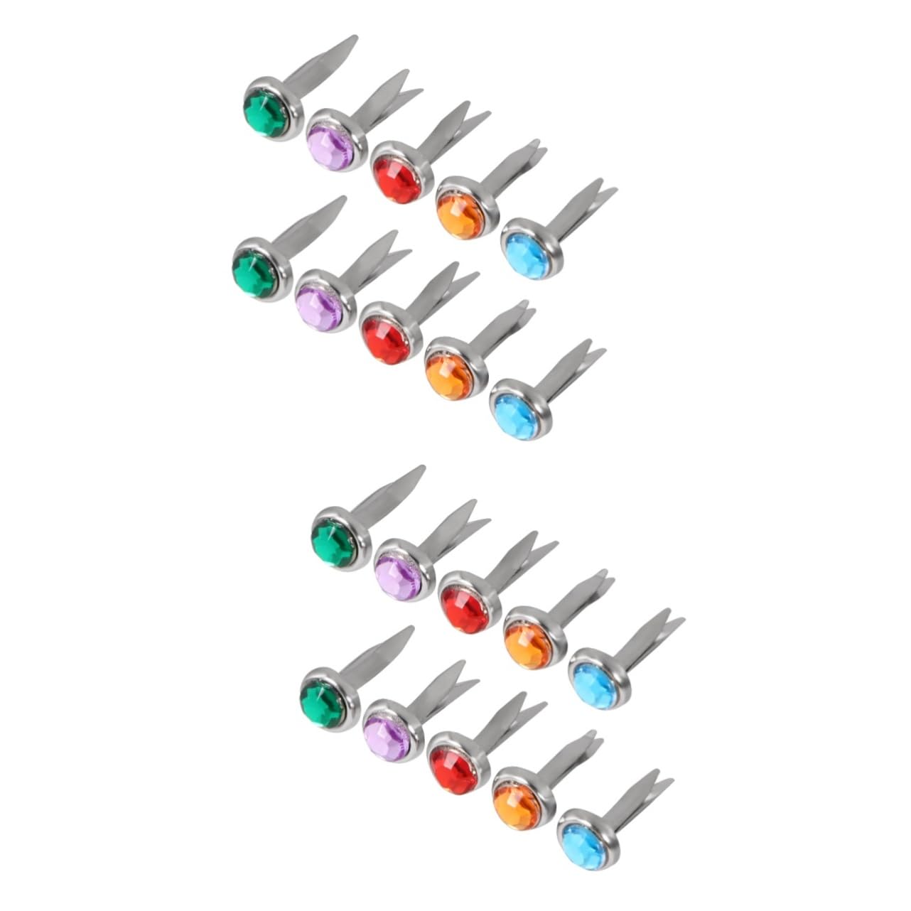 jojofuny 2sets 50pcs Decorative Brads for Scrapbooking Crafts Adorable DIY Accessories Easy to Install Durable Non Fading for Projects 50pcs*2