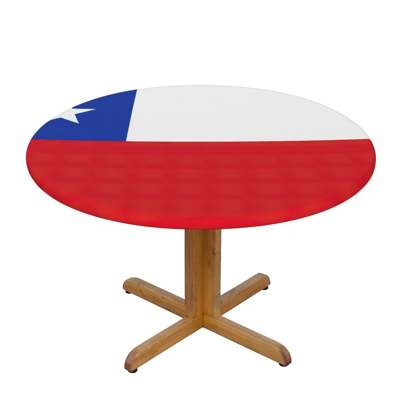 Flag Of Chile Print Oxford Wipeable Tablecloth Oil-Resistant Outdoor Table Cover Reusable Birthday Table Protector