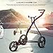 TGU-GOLF Push Carts, 1 Step Folding 9lbs Lightweight, High-Tech Minimalistic Design (Black) (OG031402022)