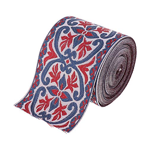 Ruban jacquard 6 cm style néo-classique lot de 5 rouleaux travaux manuels - 4