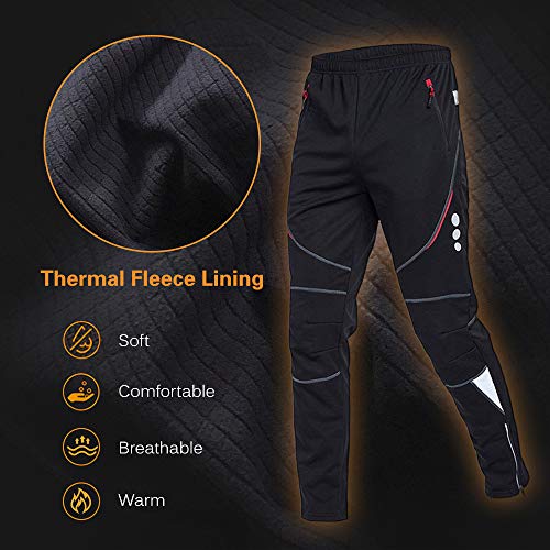 Lixada Calças de Ciclismo dos homens Calças Esportivas À Prova de Vento de Lã Térmico de Inverno Bic