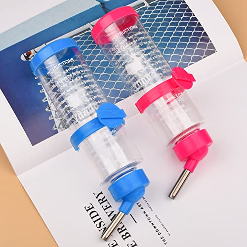 Lezevn 2 Pieces Hamster Water Bottle Hamsters Water Dispenser No Grip Hanging Water Dispenser Small Animal Automatic Water Feeder - Image 4