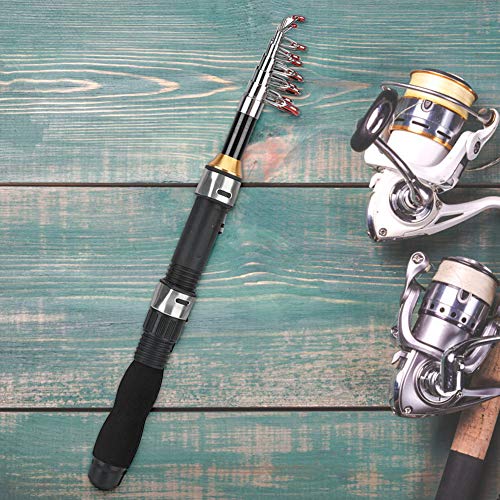 Vissenhengel Draagbare kleine korte zeepaal Mini Sea Fishing Gereedschap Telescopische hengel voor op reis, zeewater, zoetwater, bas, forel, vissen - Image 5