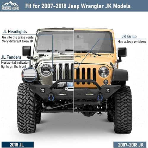 Image of Hooke Road JK Aluminum Front Rear Inner Fender Liners for 2007-2018 Jeep Wrangler JK 2 /4 Doors, Splash Mud Guard Wheel Well Liner Covers - 4PCS Set