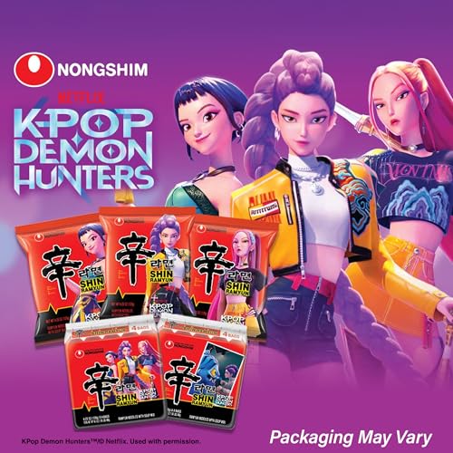 Image of Nongshim Shin Ramyun Noodles, Spicy Korean Signature Instant Ramyun, Rich Beef Flavored Broth, Microwaveable, Korean Instant Noodles, 4.23 oz (Pack of 16), Packaging May Vary