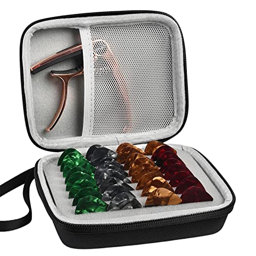 Stronrive Sac de Rangement pour médiators de Guitare | Boîte de Rangement pour Choix de Toutes Tailles | Étui de Rangement pour médiators de Guitare,...