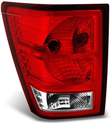 AKKON - For Jeep Grand Cherokee SUV Red Clear Rear Tail Light Brake Lamp Taillamp Repalcement Dirver Left Side