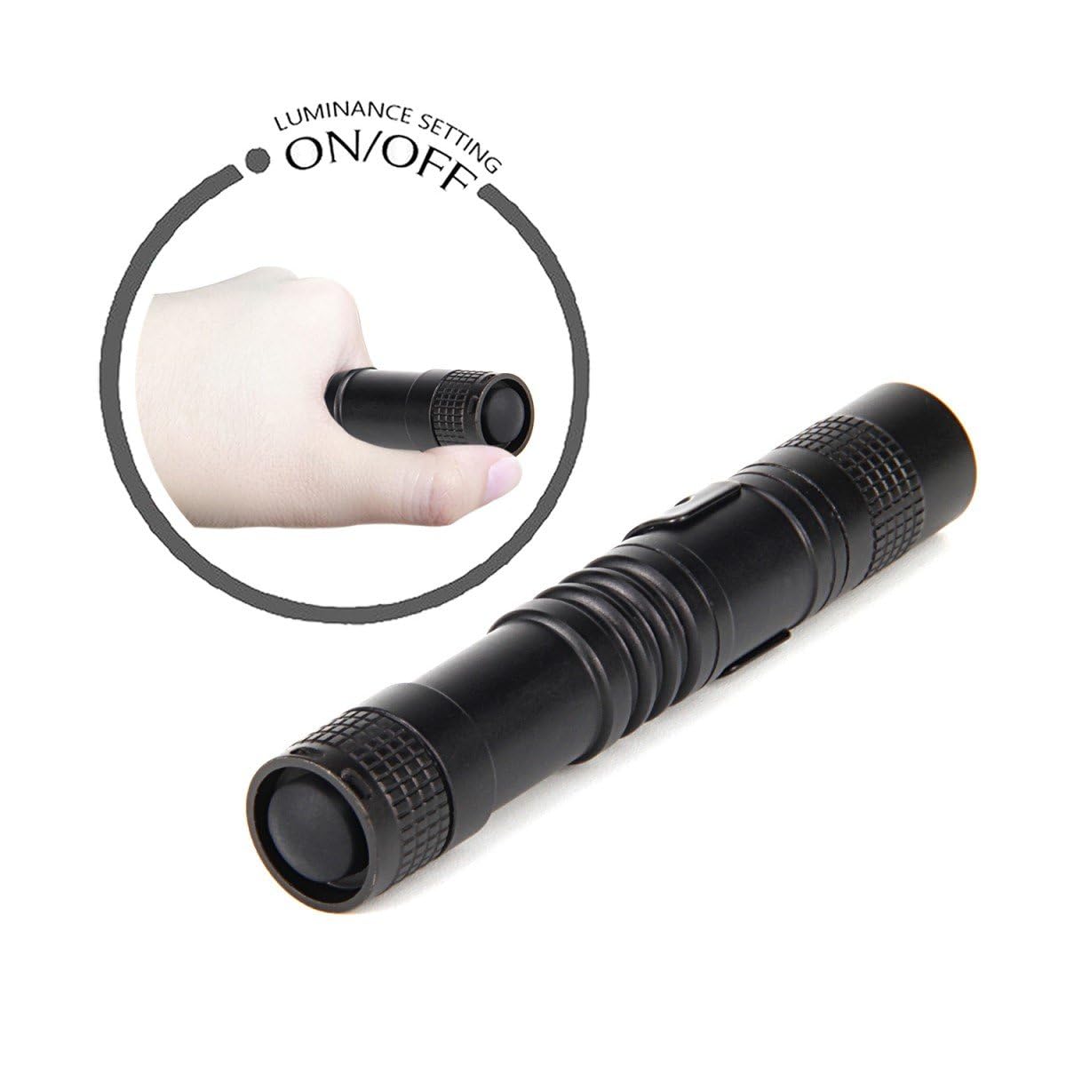 ULTRAFIRE Linterna Boligrafo LED Mini Linterna Mini Linterna de Bolsillo Pequeña Pluma Linterna Táctica estilo Bolígrafo Impermeable Para Niños,Doctor Enfermera Emergencia,UF-3AS 70 Lúmenes (5 Pack)