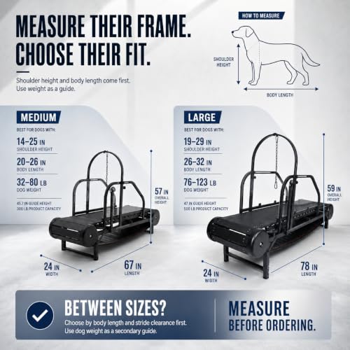Image of Dog Treadmill for Large Dogs with Manual Brake & Timer, 18 inch Usable Width