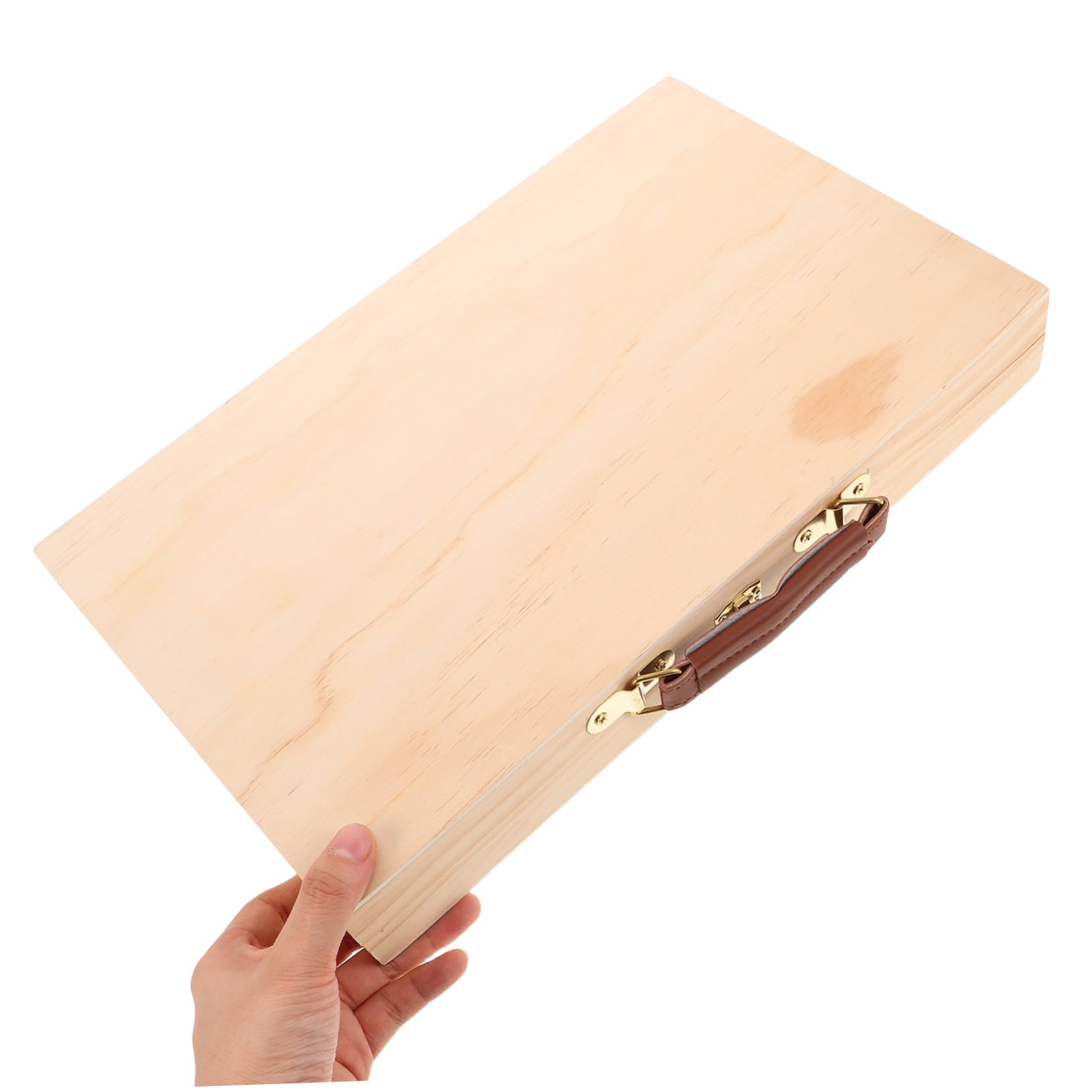 jojofuny 2stücke Holzaufbewahrungsbox für Künstlerbedarf Tragbar mit Griff für Malutensilien Geeignet für Ölmalerei im Freien Atelier Fächern für Organisation