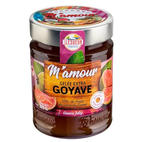 Gelée extra de goyave M'AMOUR 52% de fruits au sucre de canne véritable