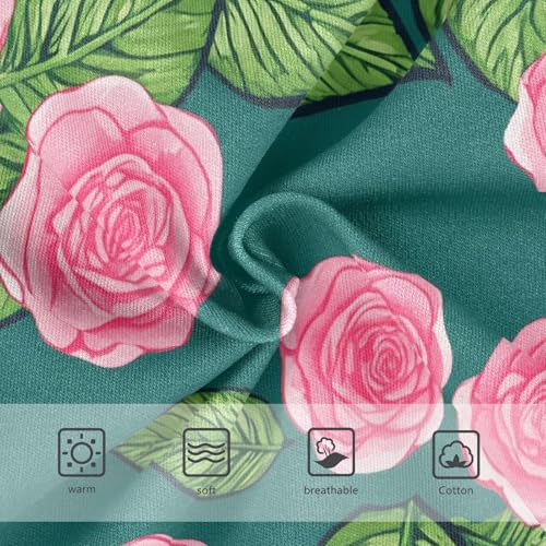 Cotton Toddler Girls Underwear Floral Pink Roses Green Teal Panties Little Girl Fancy Briefs Underpants 2t3