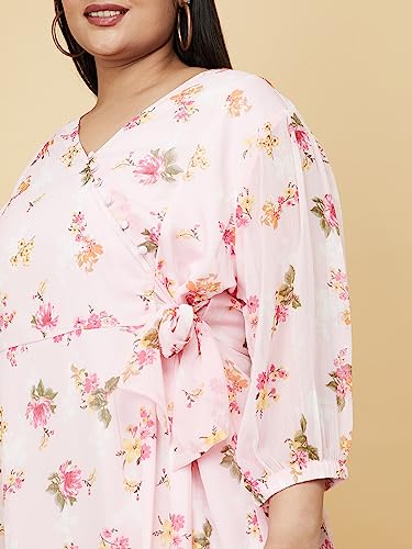 Image of Max Plus Size Women Printed V-Neck A-line Dress