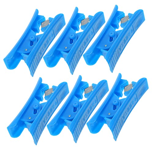 SEWACC Professional 6pc Plastic Tube Cutters Ratchet Shears for Pvc Pe Vinyl Rubber Tubing Comfortable to Hold