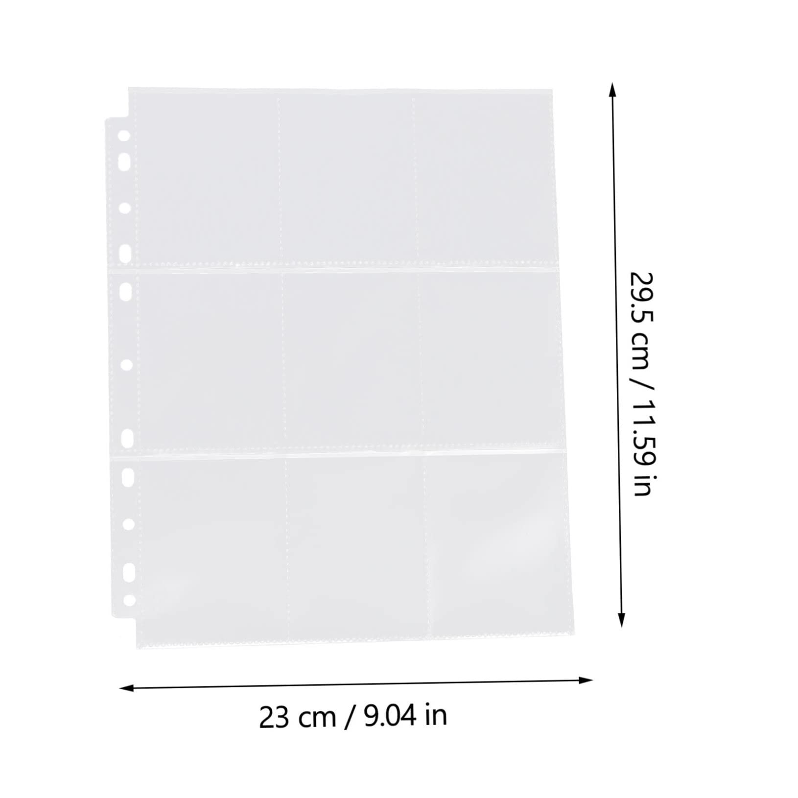Ciieeo 20Pcs Transparent Album Page Storage Bags Plastic Display Booklets for Photos Game Cards Certificates Easy to Resistant and