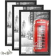Calenzana 11x17 Poster Picture Frames Black Photo Frame 11 x 17 Set, Wall Hanging, 3 Pack