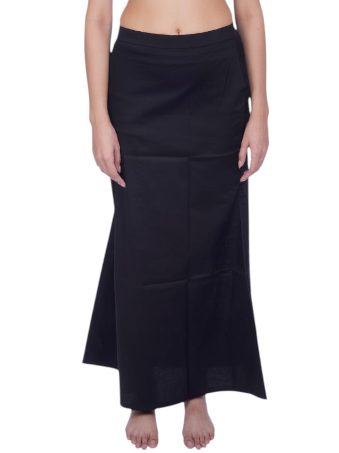 biyu Women's Solid Drawstring Best Slim Fit Thigh Slimmer Saree Shapewear Petticoat (Black, XXL)-picture-24