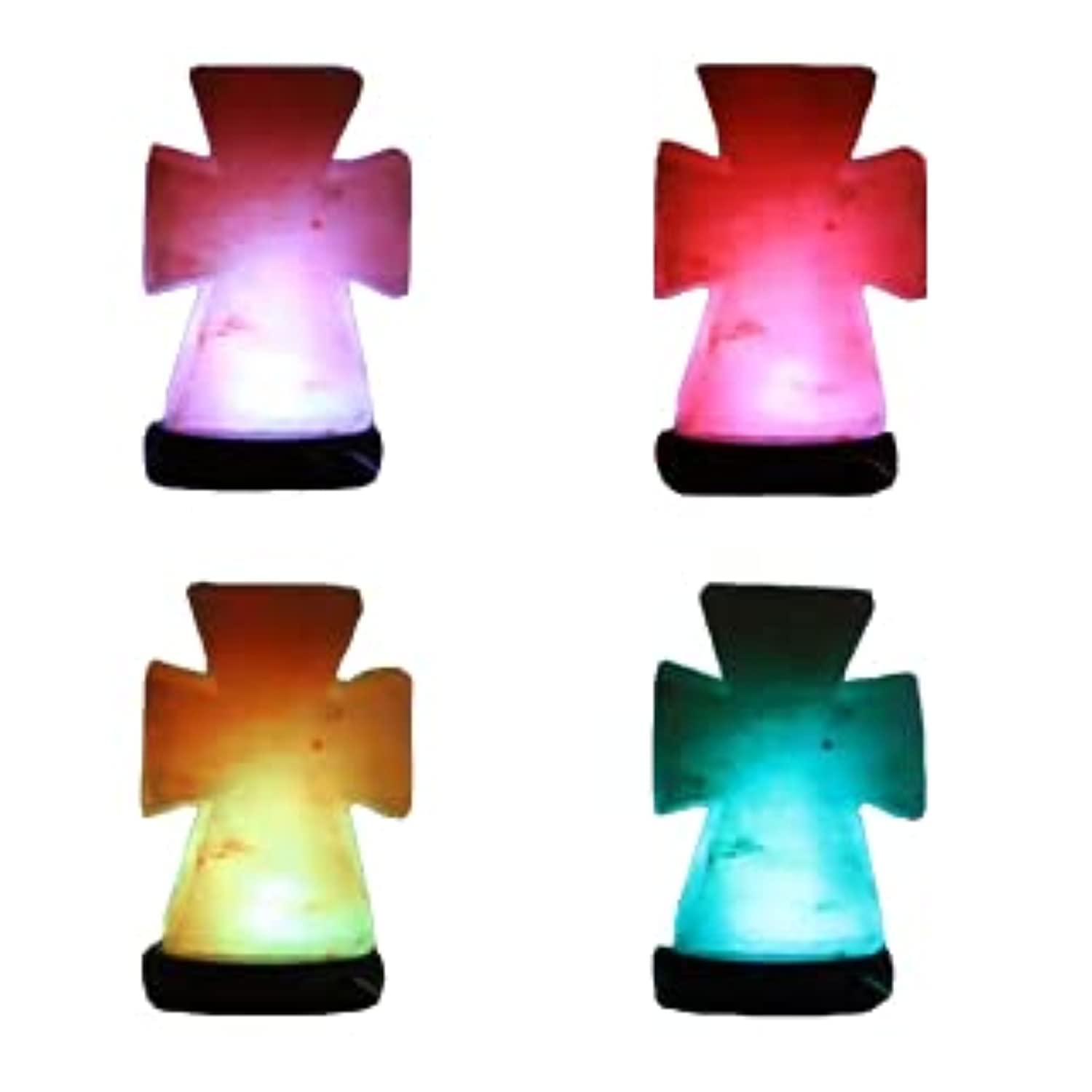 Multi-Color USB Himalayan Salt Lamp - Cross by Photon