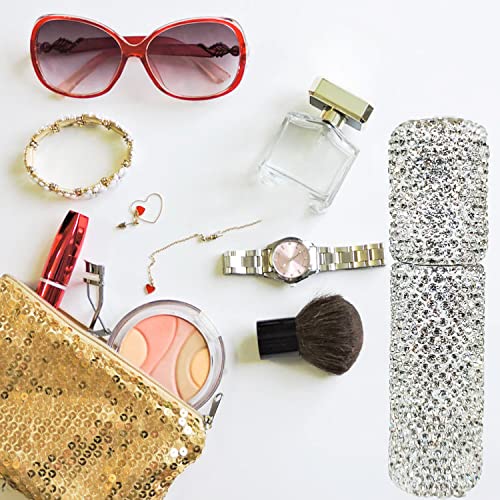 10ML Bling Perfume Spray Bottle, Rhinestone Travel Refillable Perfume Atomizer Bottle Bling Portable Mini Perfume Spray Dispensers. (Silver)2