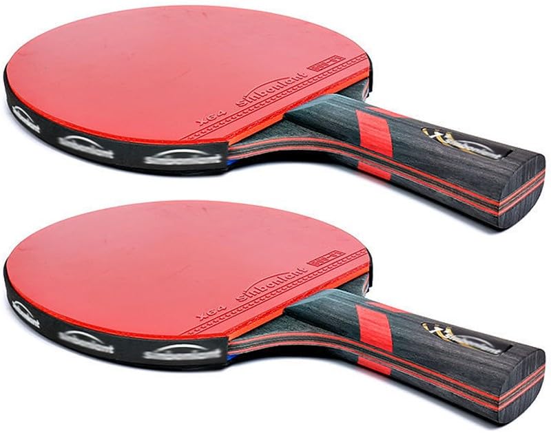JITEM Professional Ping Pong Paddles, 9-Layer Carbon Bottom Table Tennis Paddles, 7-Star Performance Table Tennis Racket Set for Training and Competition(Color:A)