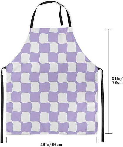 Miniatura 3 de jejeloiu Delantal de lunares rojos y blancos para mujeres y hombres, de 26 x 31 pulgadas, diseño retro de lunares