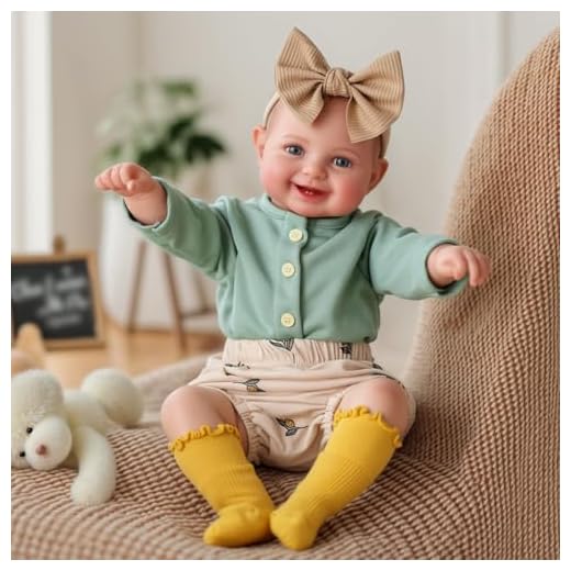BABESIDE Bambole Bambino 20 Pollici - Realistica Bambola Neonata Corpo Morbido Tessuto - Reborn Femmina Bambolotti Dolce Sorriso