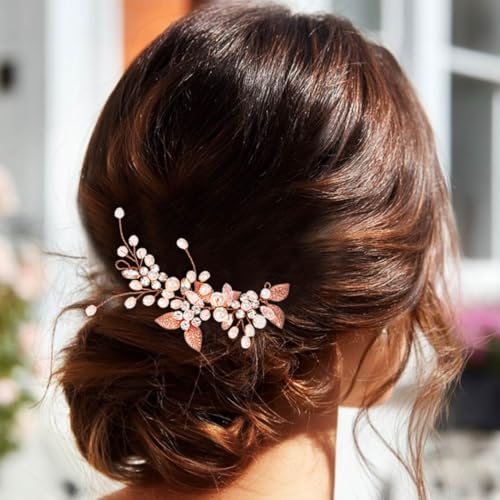 Unicra Silberhochzeit Kristall Haar Reben Blume Blatt Kopfschmuck Hochzeit...