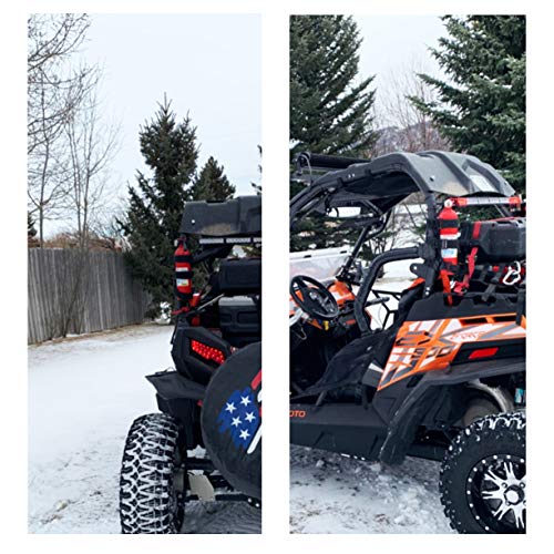 VXAR Fire Extinguisher Holder Adjustable Roll Bar Mounted for Auto Car UTV(ABS Red)