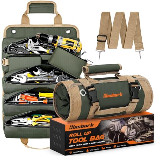 Gifts for Men Roll Up Tool Bag, Birthday Dad Gifts Tool Storage Organizer
