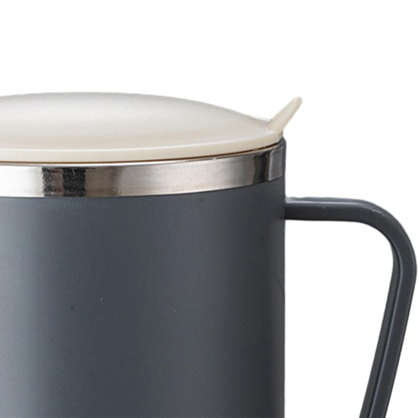 4 Tazas de Café Isotérmicas de Acero Inoxidable de 400 Ml, Anti-Quemaduras, con Tapa Y Asa, Ideales para Barbacoas Y Picnics.