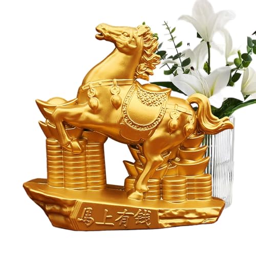 Ensemble de figurines de cheval dorées, le cadeau idéal pour esthètes - 2