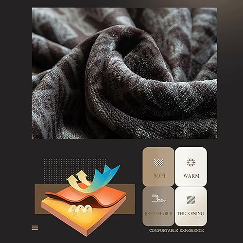 Couverture microfibre ultra-fine plaid thermique chaud double face G