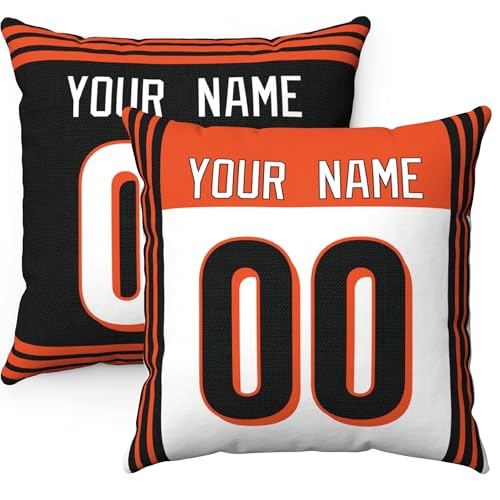 Image of ANTKING Throw Pillow 2 Pack Custom Any Name and Number Personalized Gift for Men Women Boys