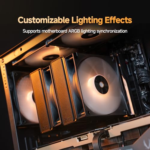 Image of Delta A62 ARGB BK CPU Cooler,6 Copper Heat Pipes,TDP 260W Air Cooler,Hydraulic Bearing Silence PWM Fans,Computer Cooling Fan for AMD AM4 /AM5,Intel LGA 115X /1200 /1700 /1851