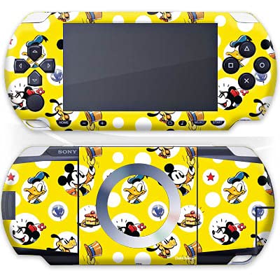 Sticker Sony PSP 1000 adhésif Minnie Disney masque rayures protection