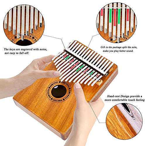 image for EASTROCK Kalimba 17 Keys Thumb Piano with Mahogany Wood Portable Mbira