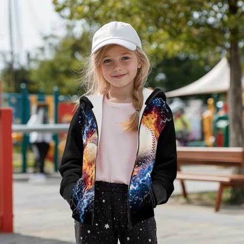 Boys Fleece Jacket Full Zip Up Thermal Lined Hooded Jacket for Kids 5-12 with Pockets Fall Soft Polar Fleece Coat3